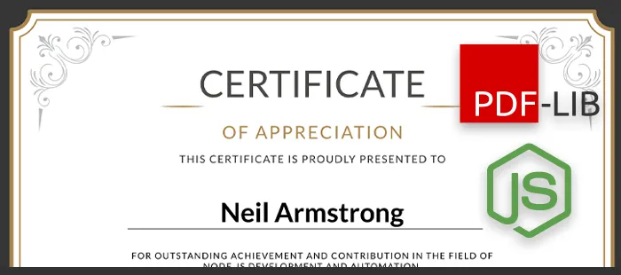 Generate stunning PDF certificates and vouchers with Node.js